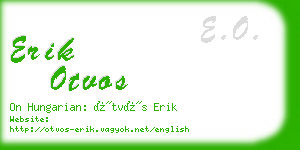 erik otvos business card